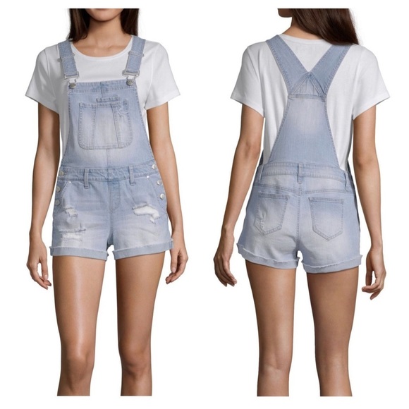 New Womens Sleeveless Shortalls Overalls - Picture 1 of 12